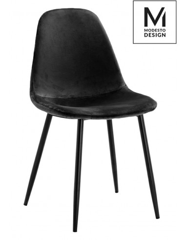 MODESTO krzesło LUCY czarne - welur, metal