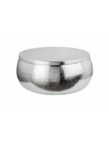 INVICTA stolik kawowy ORIENT STORAGE - 70cm, aluminum, metal, srebrny