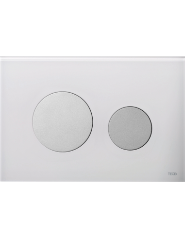 Przycisk spłukujący Tece Loop do WC szkło białe/biel 9240650