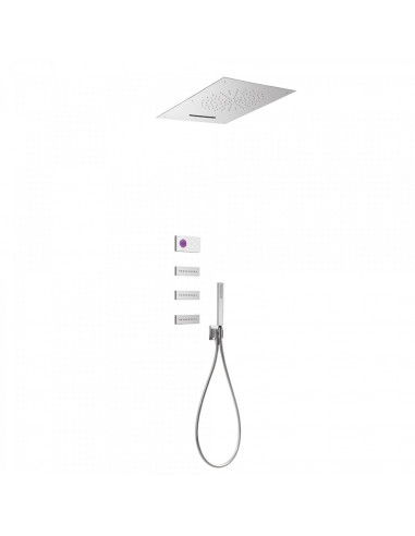 Elektroniczny podtynkowy zestaw prysznicowy TRES SHOWER TECHNOLOGY chrom/biały 09286404