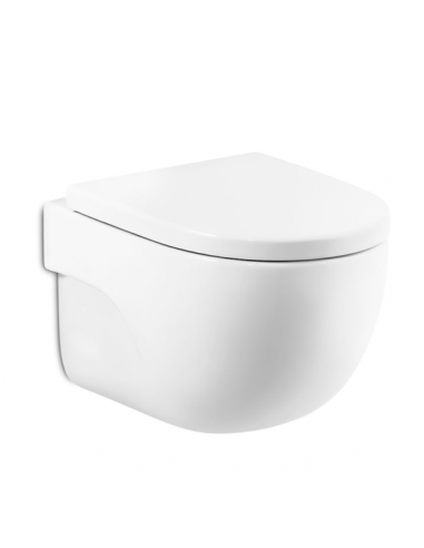 Miska WC podwieszana Rimless ROCA MERIDIAN COMPACTO biała A346244000