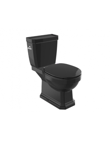 Miska WC kompaktowa Rimless ROCA CARMEN czarny połysk A3420A7560