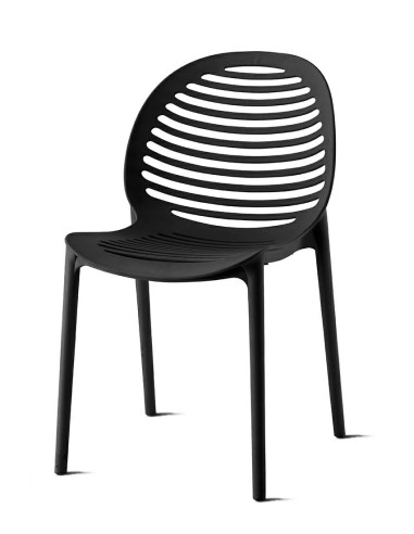 Krzesło SUNNY czarne - polipropylen - poliwęglan