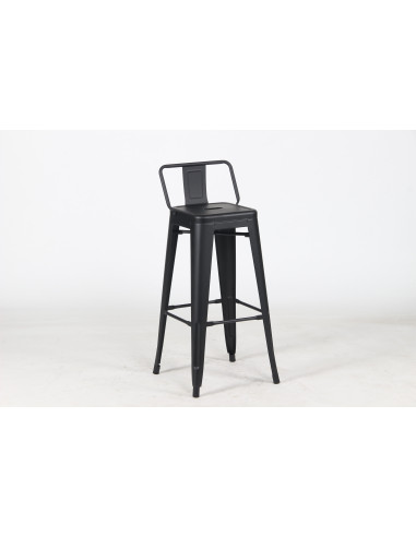 Krzesło barowe TOWER BACK 76 ( Paris ) czarne