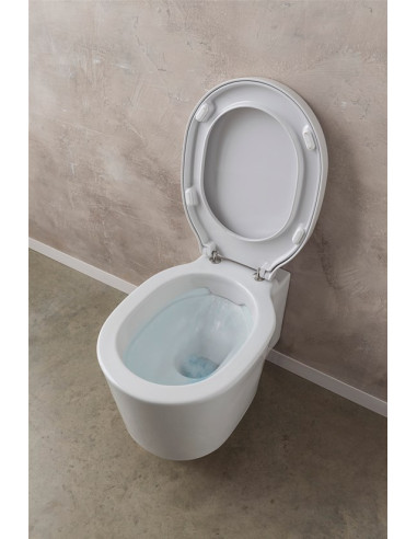 Miska WC wisząca 53,5x36 cm SCARABEO BUCKET biała 8812/CL