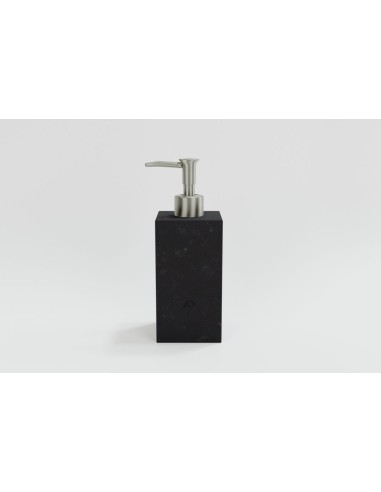 Kamienny dozownik do mydła AD naturalnie KARPATY 120x75x75mm czarny granit KA-004CZ