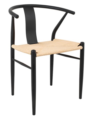 Krzesło WISHBONE METAL naturalne