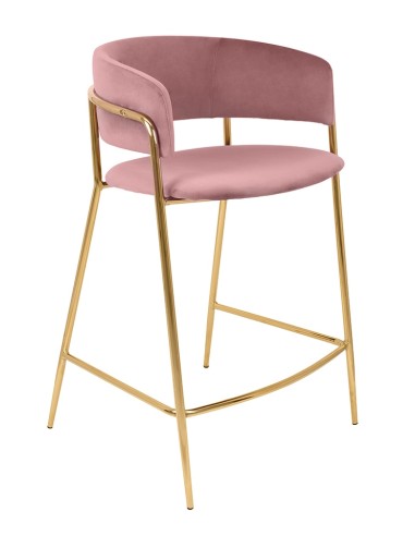 Krzesło barowe DELTA 65 różowe