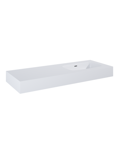 Umywalka ścienna 121x12x46 cm ELITA DIMPLE 120 z prawej biały mat 168876