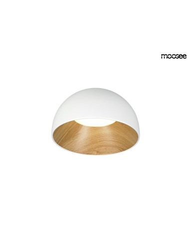 MOOSEE lampa sufitowa TOLLA biała / naturalna