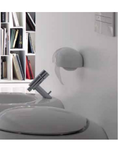 Ceramiczny pojemnik na papier toaletowy Laufen IL Bagno Alessi biały mat H8709707570001