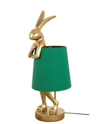 KARE lampa stołowa RABBIT 68 cm  złota / zielona