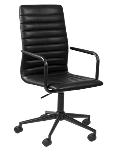 ACTONA fotel biurowy WINSLOW - czarny, ekoskóra