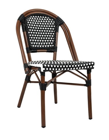 Krzesło CAFE PARIS brązowe rattan