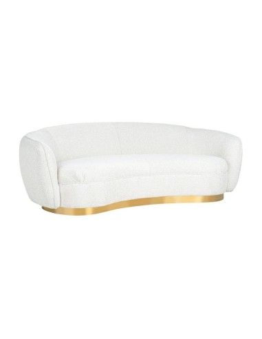 RICHMOND sofa WAYLON BOUCLE - biała, podstawa złota