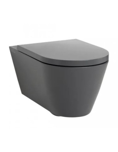 Miska podwieszana WC silent flush 370x545 mm LAUFEN KARTELL rimless grafit mat H8213317580001