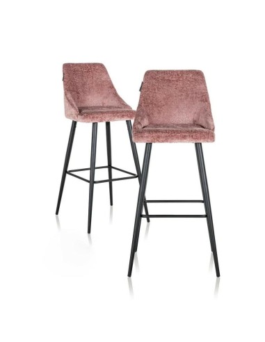 RICHMOND zestaw krzeseł barowych BROOKE 78 różowy - 2 sztuki